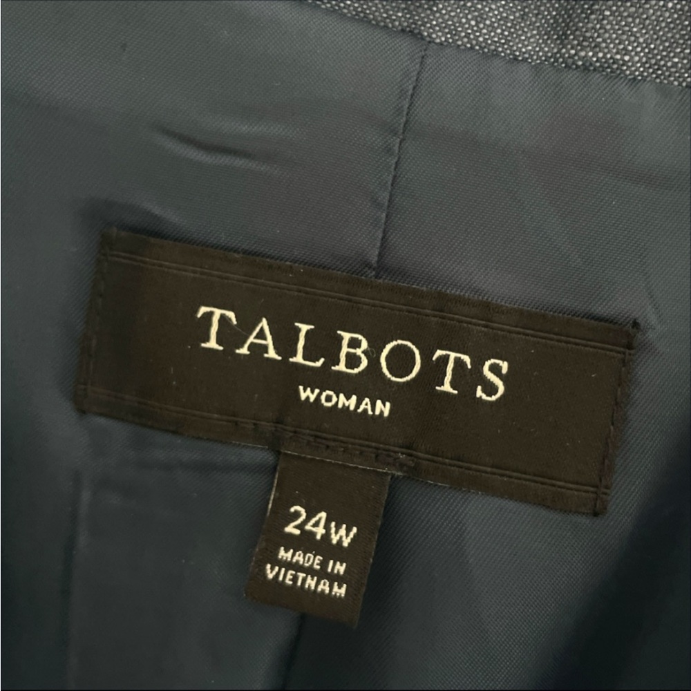 Talbots Navy Blue Open Front Blazer Jacket - Picture 2 of 6